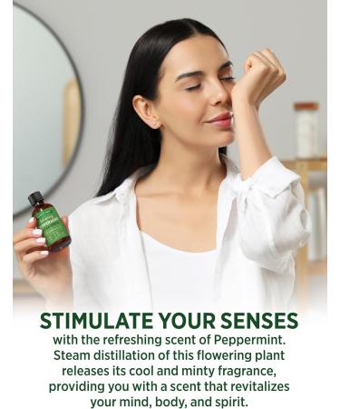 Nature's Truth Peppermint Essential Oil | Diffuser Shower or Bath | 2 Pack of 2 Fluid Ounces (59 mL) | Mentha Piperita | Plant Based Non-GMO & Gluten Free - Buy Online on GoSupps.com