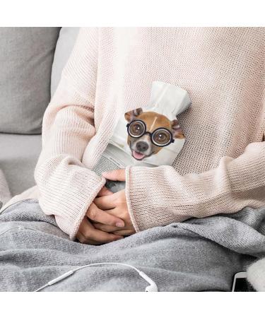 Dog Newspaper Hot Water Bottle | Plush Bed Hand Warmer for Adults & Kids - 26.5x15.3cm - Buy Online on GoSupps.com