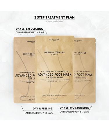 Dermavitamins Advanced Exfoliating Foot Mask Bag - Repair Dry Feet | Effective Foot Care Solution - Buy Online on GoSupps.com