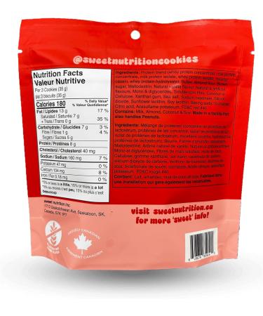 Sweet Nutrition Protein Cookies Strawberry Cheesecake High Protein Gluten Free Low Carb (6 bags/box) - Buy Online on GoSupps.com