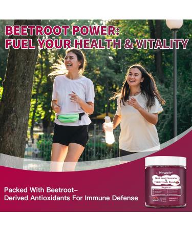Blltzzz Beet Root Gummies,Super Nitric Oxide Beets Supplement,Grape Seed&Black Pepper Extract,Vitamin C & B12,Supports Blood Pressure&Energy,Mixed Berry,20:1 Beetroot, 60 Beet Chews - Buy Online on GoSupps.com