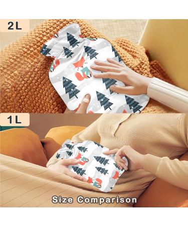 Naanle Christmas Tree Fox Hot Water Bottle - 1L Transparent - Warm & Cold Therapy - Hand & Foot Warmer for Pain Relief - Buy Online on GoSupps.com