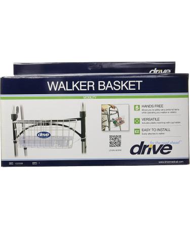 Drive Medical 10200B Walker Basket with Plastic Cup Holder  White - Buy Online on GoSupps.com