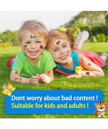 Colorful Cute Animal Glitter Tattoo for Kids - Waterproof & Non-toxic Temporary Tattoo - Long Lasting & Easy to Remove - Buy Online on GoSupps.com