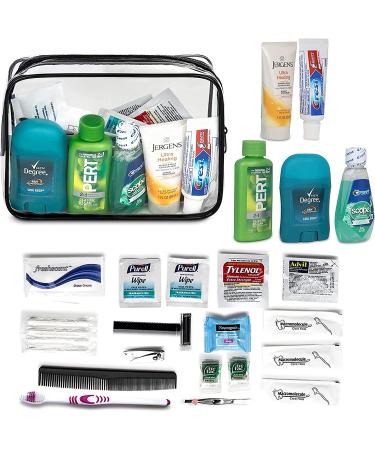 Premium Toiletry Travel Kit - 20 Piece Set for Quality Personal Care | TSA Approved Hygiene Essentials Bag for Unisex Travelers - Buy Online on GoSupps.com