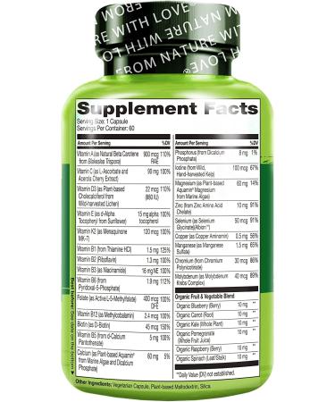 NATURELO One Daily Multivitamin for Women 50+ - 60 Capsules | Premium Health Support - Buy Online on GoSupps.com