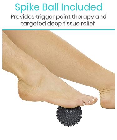 Vive Plantar Fasciitis Night Splint + Spike Ball - Leg Brace Support for Orthopedic Sleeping - Large Size 8.5-11 Men, 10-12 Women - Gray - Pack of 1 - Buy Online on GoSupps.com