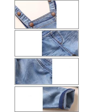 KIDSCOOL SPACE Water Washed Ripped Denim Overalls for Baby & Little Boys/Girls | Light Blue-1880 | 2-3 Years - Buy Online on GoSupps.com