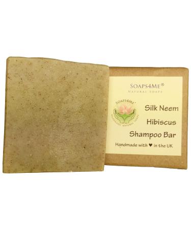 ATTIS SOAPS4ME Handmade Silk Shampoo Bar with Hibiscus Neem | With Sandalwood Essential Oil | Silk | Shea Butter | Sulfate-Free | For Men and Women