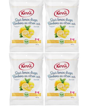 Value Bundle: Kerrs Candy - SOUR LEMON DROPS - Individually Wrapped Candy - Sour Candy - Snacks & Candies For Adults and Kids - Bonbon - Hard Candy - Custom Value Bundle Branded Package of 4 (Sour Lemon Drops) - Buy Online on GoSupps.com