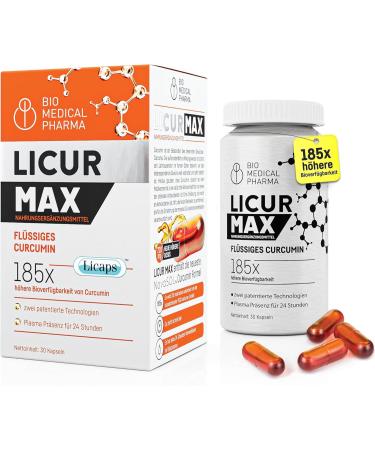 Bio Medical Pharma Turmeric High Dose Micellar Curcumin - Licur Max 30 - 30 Capsules