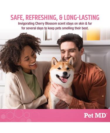 Pet MD Deodorizing Body Spray for Dogs & Cats - Japanese Cherry Blossom Scent - 8 oz - Buy Online on GoSupps.com