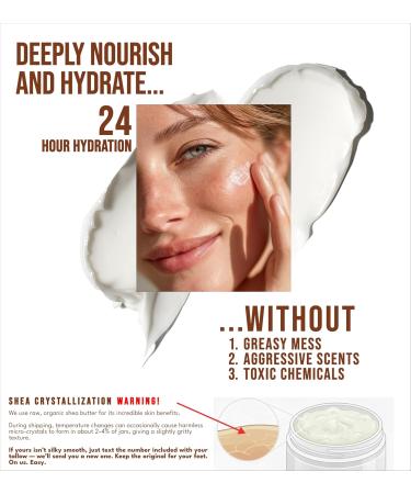 Organic Beef Tallow Face Cream Moisturizer for Skin Unscented | Grass Fed Finished Whipped Balm for Dry Fine Line Mature and Sensitive-leaning Skin Types | Made in USA (4 Fl Oz Ounce) Unscented 4 Fl Oz (Pack of 1) - Buy Online on GoSupps.com