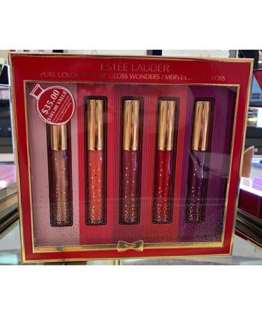 Est e Lauder Lipgloss Wonders Pure Color Envy 5 pc Gift Set 145.00 Value