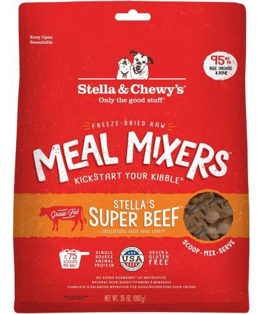 Stella & Chewy s Freeze Dried Raw Super Beef Meal Mixer & Freeze Dried Raw Dinner Patties Grain Free Dog Food Protein Rich Surf N Turf Salmon & Beef Recipe 25 oz Bag Beef + Beef Recipe 992 g (Pack of 1) - Buy Online on GoSupps.com