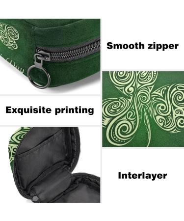 Happy St. Patrick's Day Menstruation Bag with Zipper Stylish Tampon & Napkin Collection Bag for Women & Girls - Buy Online on GoSupps.com