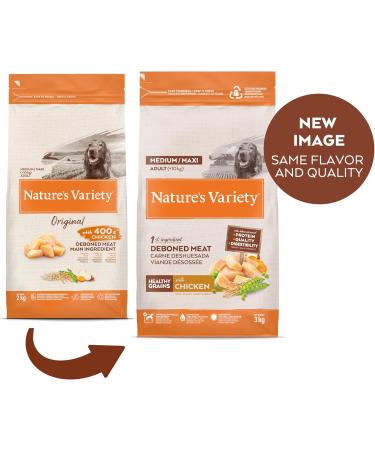 Nature's Variety Healthy Grains - Medium/Maxi Adult Dog Food - Chicken - 3kg - Buy Online on GoSupps.com