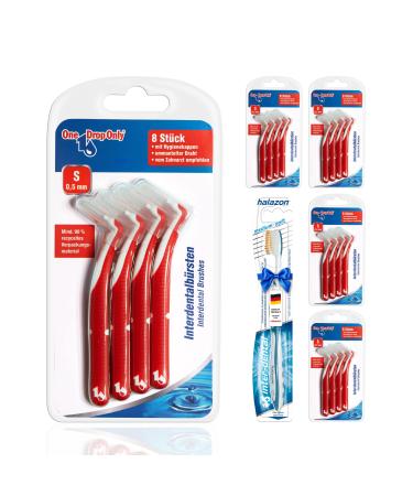 One drop only - 5 x 8 blister interdental brushes 0.5 mm (s) + 1 toothbrush free/interdental brush & interdental Brush for intermediate tooth cleaning/best oral hygiene by dental brushes - S ( 0.5) - Buy Online on GoSupps.com