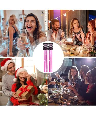 Hair Tinsel | 6 Shiny Clip in Hair Tinsel Kit | Colorful Fairy Glitter Hair Tinsel Clip Smooth for Christmas Daily Life Birthday Hot Pink - Buy Online on GoSupps.com