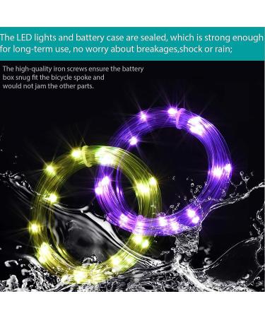 Waybelive LED Bike Frame Lights - Remote Control, 16 Color Change, Waterproof, Super Bright for Night Riding - Perfect Gift for Kids (1 Tire, Multicolor) - Buy Online on GoSupps.com