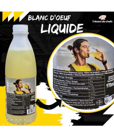 Egg Whites 1L | Eggs | No additives or preservatives 100% Natural Outdoor Breeding 1 bottle of 1L - Buy Online on GoSupps.com