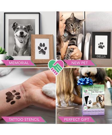 Luna Bean Mess-Free Paw Print Kit for Dogs & Cats - 14pc Pet Paw & Nose Print Impression Set - Clean & Touch Ink Pad - Dog Mom Gifts - Buy Online on GoSupps.com