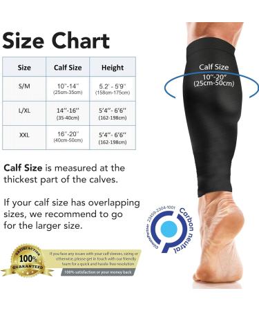 Zengear Calf Support Compression Sleeves (Pair) for Men & Women | 20-30mmHg Class 2 Shin Splints Brace | Footless Leg Socks for Muscle Pain Relief - L-XL Black - Buy Online on GoSupps.com