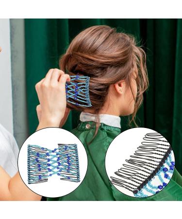 CCbeauty Magic Hair Comb Set - 6pcs Double Slide Stretching Hairpins for Women | Decorative Elastic Beaded Clips for Popular Hairstyles - Buy Online on GoSupps.com