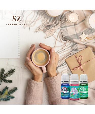Sz Essentials Mint Trio Collection Peppermint Wintergreen & Spearmint Essential Oils 100% Pure Undiluted Aromatherapy Set for Diffusers Massage & DIY Vegan Therapeutic Grade 16.5mL - Buy Online on GoSupps.com