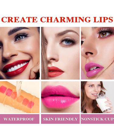 Wine Lip Tint Set - 6 Colors Matte Long-Lasting Waterproof Lip Stain for Natural Moisturizing Lip Makeup - Buy Online on GoSupps.com