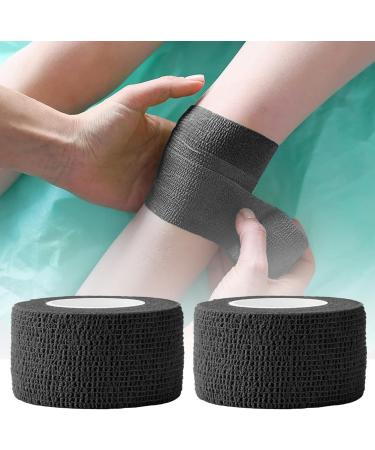 Bandage Tape 4 PCS Self Adhesive Bandage Wrap Breathable Non-Woven Wrist Tape Stretch Elastic Bandage Vet Wrap for Sports Supply Ankle Sprains Protection Black 177 * 1inch - Buy Online on GoSupps.com