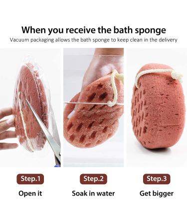 BAIMEI Loofah Bath Sponge Set | 2pcs Body Scrubber & Shower Pouf for Deep Cleaning - Buy Online on GoSupps.com