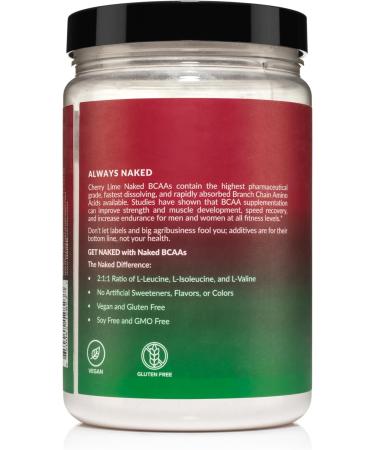 NAKED Cherry Lime Pre Workout & BCAA Bundle Vegan Clean Energy (30 Servings) + 2:1:1 BCAA Powder (34 Servings) for Performance & Recovery - Buy Online on GoSupps.com