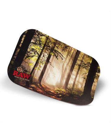 RAW Magnetic Tray Cover Size Small 7''x11'' | Smokey Forest Design | Magnetic Rolling Cover Easy Maintenance