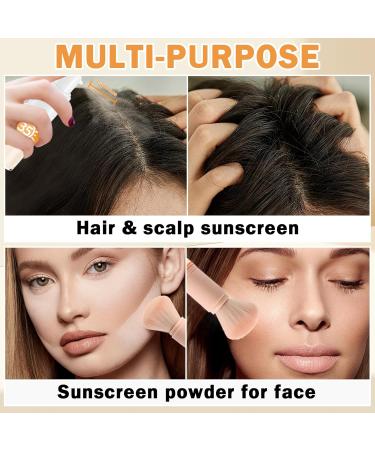 Mineral Sunscreen Powder SPF 35 for Face Hair & Scalp - Breathable Translucent UV Protection | 0.71oz Broad Spectrum Setting Powder - Buy Online on GoSupps.com
