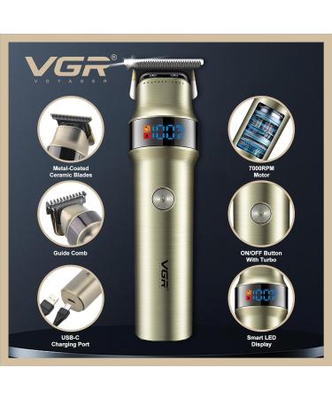 VGR Beard Hair Trimmer for Men - Face Grooming Kit with Ceramic Blades Edge Electric - USB-C Rechargeable - 400 Min Battery - Cordless Clippers for Bald Head Haircut Stubble Sideburn Moustache - Buy Online on GoSupps.com