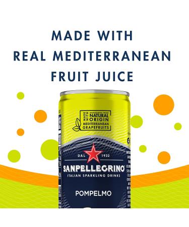 Sanpellegrino Pompelmo Italian Sparkling Grapefruit Drink 11.15 Fl Oz Cans - 24 Pack - Buy Online on GoSupps.com