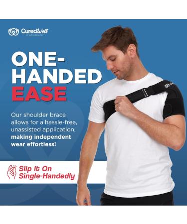 Shoulder Brace Sling for Men & Women - Adjustable Support for Torn Rotator Cuff & Shoulder Pain Relief - Unisex Compression Sleeve (Small - Buy Online on GoSupps.com