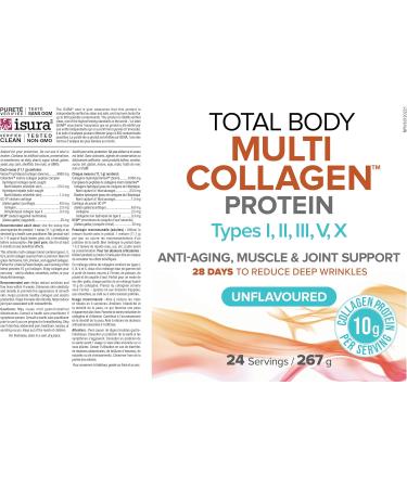 Natural Factors Total Body Multi Collagen Protein 267g Unflavoured 10g of hydrolyzed collage per scoop Combines 5 types of Collagen Supports the Formation of Collagen and Connective Tissue for Joint & Skin Health Keto & Paleo Friendly - Buy Online on GoSupps.com