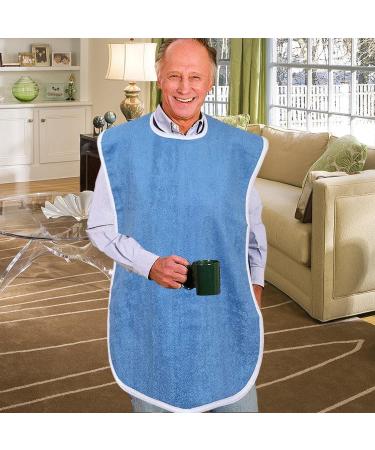 Yycfb Adult Bibs - Set of 5 Washable Terry Bibs for Men & Women | Reusable Clothing Protection for Seniors - Buy Online on GoSupps.com