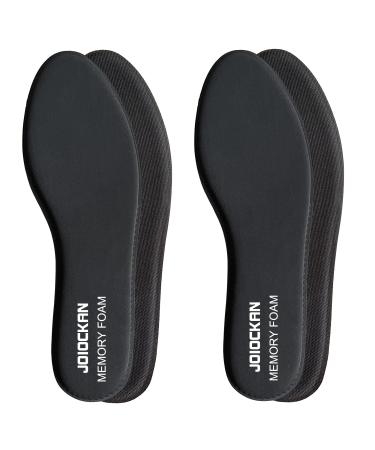 2 Pairs Memory Foam Insoles Cushion Shoe Insoles Shock Absorbing for Foot Pain Relief Shoe Insoles Comfortable Inner Insoles for Men Women Relieves (Black Men US 13) Men US 13 Black