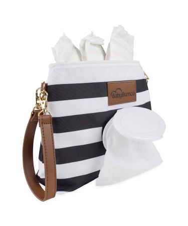 Baby Bumco Diaper Clutch Bag - Water Resistant, Portable Changing Kit with Refillable Wipes Dispenser (Jett Black) - Buy Online on GoSupps.com