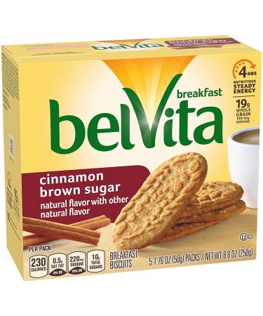 Belvita Cinnamon Brown Sugar Breakfast Biscuits - 6 Boxes, 5 Packs Each - 4 Biscuits Per Pack - Buy Online on GoSupps.com