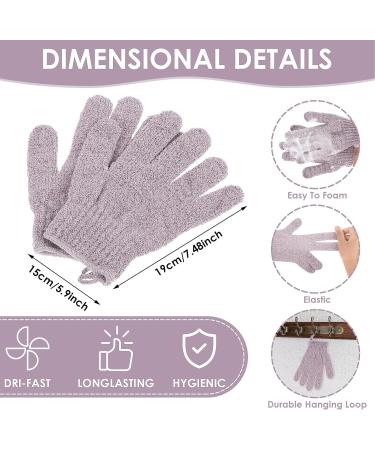 Sibba Exfoliating Gloves - Natural Loofah Bathing Gloves for Body and Face - Double Sided Shower Body Gloves - Dead Skin Remover - Purple - Buy Online on GoSupps.com