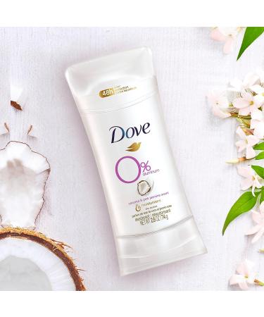 Dove 0% Aluminum Deodorant Stick - Coconut & Pink Jasmine 2.6 oz - Buy Online on GoSupps.com
