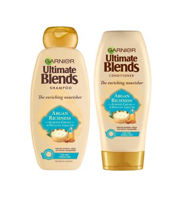 Garnier Ultimate Blends Shampoo & Conditioner Set Argan Oil and Almond Cream for very dry damaged hair Shampoo & Conditioner 360 ml