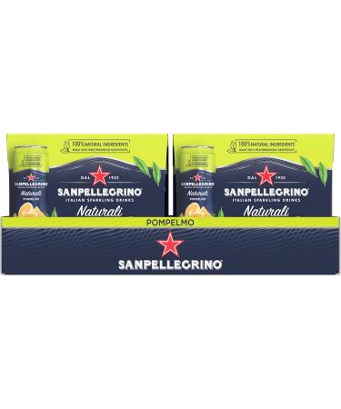 San Pellegrino Naturali Italian Sparkling Drink Pompelmo Grapefruit 330 mL Can 24 Cans Total - Buy Online on GoSupps.com