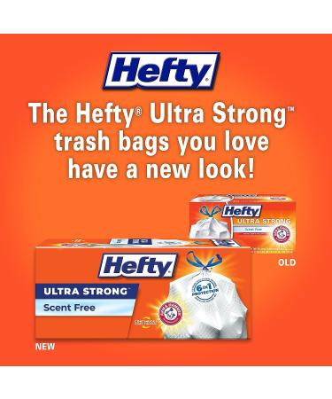 Hefty Ultra Strong Scent Free Tall Kitchen 13 Gallon, Trash Bags