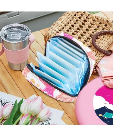 Butterfly Watercolor Pink Menstrual Cup Storage Pocket | Women s Makeup Organizer Band | Travel Size Big Capacity | 1 Count - Buy Online on GoSupps.com