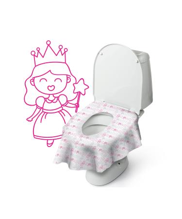 Cadily Potty Protectors Disposable Toilet Seat Covers for Kids | Disposable Potty Seat Covers | Finally A Toilet Seat Cover That Completely Covers Any Toilet | Perfect for Travel (Princess, 40 Pack) Princess 40 Pack
